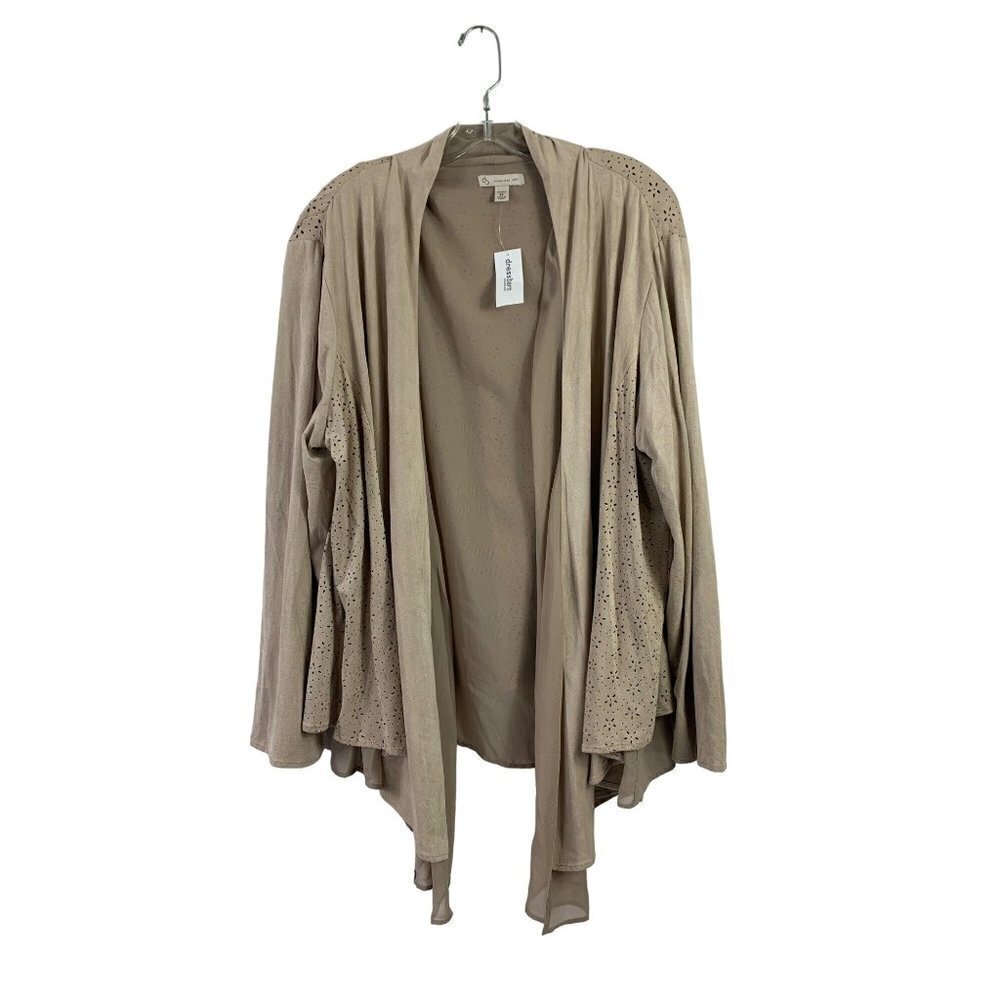 Dressbarn Women's Light Tan Cardigan